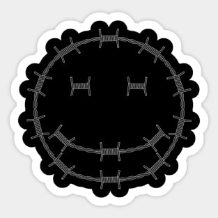 Barbed Wire Smiley Sticker